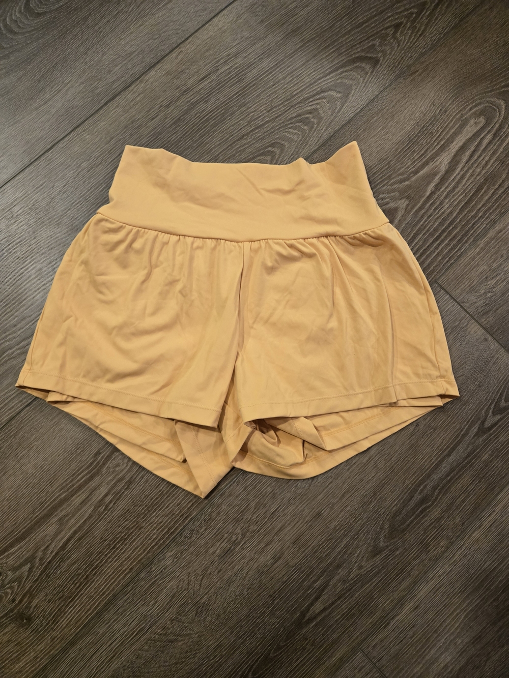 HALARA High-Waist Athletic Shorts — Mustard
